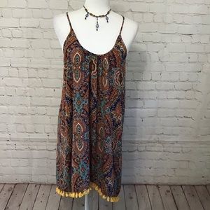 Umgee Paisley Spaghetti Strap Summer Dress Size S